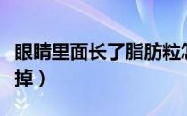 眼睛里面长了脂肪粒怎么去掉（脂肪粒怎么去掉）