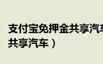 支付宝免押金共享汽车怎么用（支付宝免押金共享汽车）