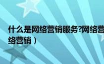 什么是网络营销服务?网络营销服务有哪些特点?（什么是网络营销）