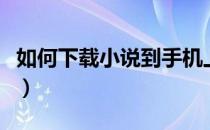 如何下载小说到手机上离线看（如何下载小说）