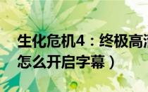 生化危机4：终极高清版PC（开启字幕方法 怎么开启字幕）