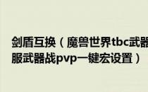 剑盾互换（魔兽世界tbc武器战宏命令大全 wow70tbc怀旧服武器战pvp一键宏设置）