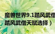 魔兽世界9.1踏风武僧选什么天赋（WOW9.1踏风武僧天赋选择）