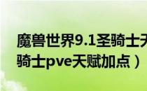 魔兽世界9.1圣骑士天赋怎么点（wow9.1圣骑士pve天赋加点）