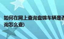 如何在网上查询盘锦车辆是否有违章记录(盘锦市车辆违章查询怎么查)