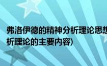 弗洛伊德的精神分析理论思想核心有哪些(弗洛伊德的精神分析理论的主要内容)