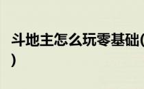 斗地主怎么玩零基础(斗地主怎么玩零基础2人)