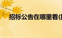 招标公告在哪里看(招标公告在哪里看?)