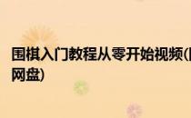 围棋入门教程从零开始视频(围棋入门教程从零开始视频百度网盘)