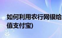 如何利用农行网银给支付宝充钱(农商银行充值支付宝)