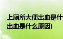 上厕所大便出血是什么原因(男士上厕所大便出血是什么原因)