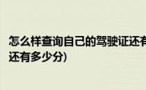 怎么样查询自己的驾驶证还有多少分(如何查询自己的驾驶证还有多少分)