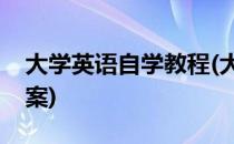 大学英语自学教程(大学英语自学教程上册答案)