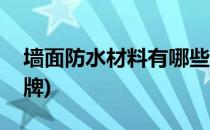 墙面防水材料有哪些(墙面防水材料有哪些品牌)