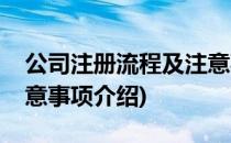 公司注册流程及注意事项(公司注册流程及注意事项介绍)