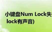 小键盘Num Lock失灵了怎么办(小键盘num lock有声音)