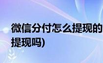 微信分付怎么提现的步骤(微信分付可以直接提现吗)