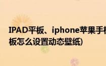 IPAD平板、iphone苹果手机如何设置动态壁纸(iphone平板怎么设置动态壁纸)