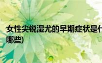 女性尖锐湿尤的早期症状是什么(女性尖锐湿尤图初期症状有哪些)