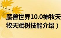 魔兽世界10.0神牧天赋是什么（wow10.0神牧天赋树技能介绍）