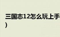 三国志12怎么玩上手攻略(三国志12玩法攻略)