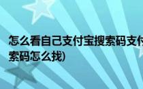 怎么看自己支付宝搜索码支付宝红包搜索码入口(支付宝的搜索码怎么找)