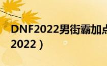 DNF2022男街霸加点（男街霸刷图加点最新2022）