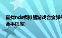 查找nds模拟器游戏合金弹头7中文版的金手指(nds模拟器金手指库)