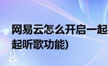 网易云怎么开启一起听歌(网易云怎么开启一起听歌功能)