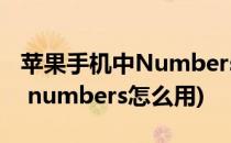 苹果手机中Numbers的使用介绍 一(iphone numbers怎么用)