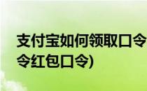 支付宝如何领取口令红包(支付宝如何领取口令红包口令)