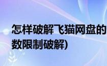 怎样破解飞猫网盘的十秒下载限制(飞猫云次数限制破解)