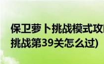 保卫萝卜挑战模式攻略[39]第39关(保卫萝卜挑战第39关怎么过)