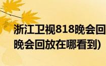 浙江卫视818晚会回放在哪看(浙江卫视818晚会回放在哪看到)