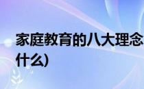 家庭教育的八大理念(家庭教育的八大理念是什么)