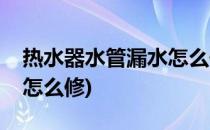 热水器水管漏水怎么修(燃气热水器水管漏水怎么修)