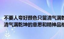 不要人夸好颜色只留清气满乾坤的意思(不要人夸好颜色只留清气满乾坤的意思和精神品格)