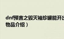 dnf预言之毁灭袖珍罐能开出什么（预言之毁灭袖珍罐内含物品介绍）