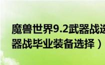 魔兽世界9.2武器战选什么装备（wow9.2武器战毕业装备选择）