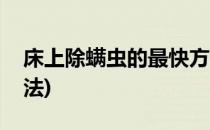 床上除螨虫的最快方法(床垫除螨虫最有效方法)