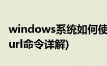 windows系统如何使用curl命令(windows curl命令详解)