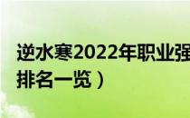 逆水寒2022年职业强弱排名（2022职业强弱排名一览）