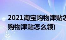 2021淘宝购物津贴怎么领取(2020今年淘宝购物津贴怎么领)