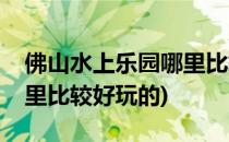 佛山水上乐园哪里比较好玩(佛山水上乐园哪里比较好玩的)