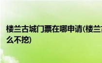 楼兰古城门票在哪申请(楼兰古城门票在哪申请楼兰遗址为什么不挖)