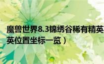 魔兽世界8.3锦绣谷稀有精英在哪里（wow8.3锦绣谷稀有精英位置坐标一览）