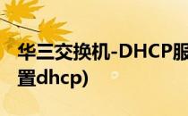 华三交换机-DHCP服务器配置(华三路由器配置dhcp)