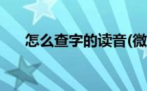 怎么查字的读音(微信怎么查字的读音)