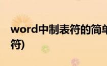 word中制表符的简单使用(word怎么用制表符)