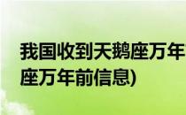 我国收到天鹅座万年前来信怎么看(收到天鹅座万年前信息)